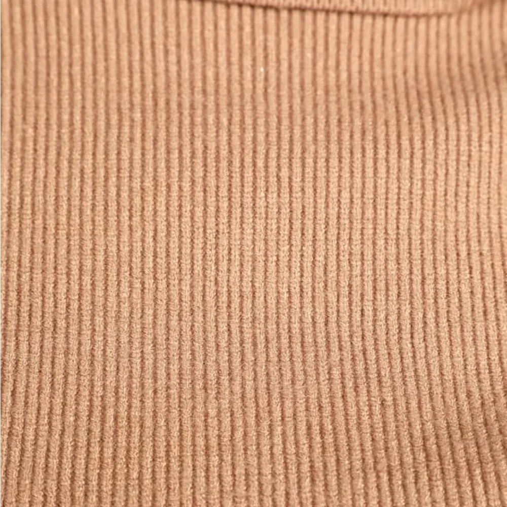 Lulus “Lets Cuddle Tan Cowel Neck Sweater” - Picture 4 of 8